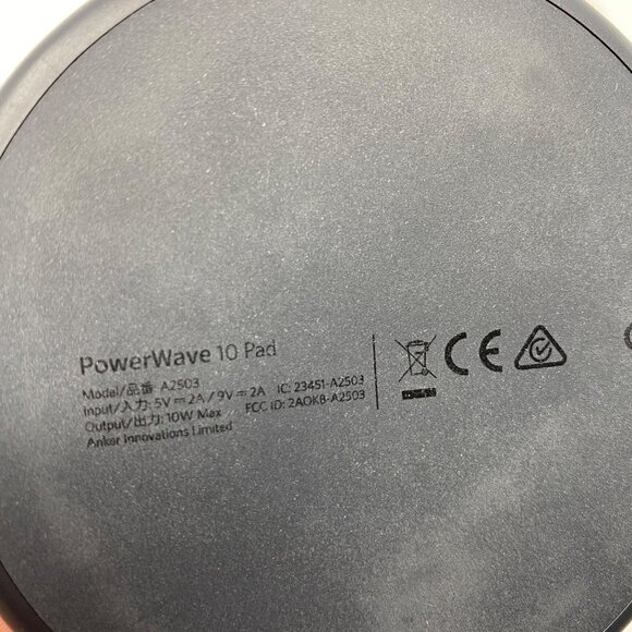 Anker PowerWave Pad Wireless Charger 10W Qi Fast Charging Pad With Wall Charger - Picture 4 of 9